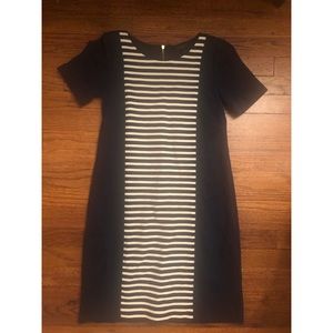 J.Crew Black and Striped Dress